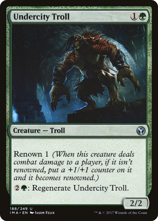 Undercity Troll (IMA-188) [Iconic Masters] Foil MTG Single Wizards of the Coast