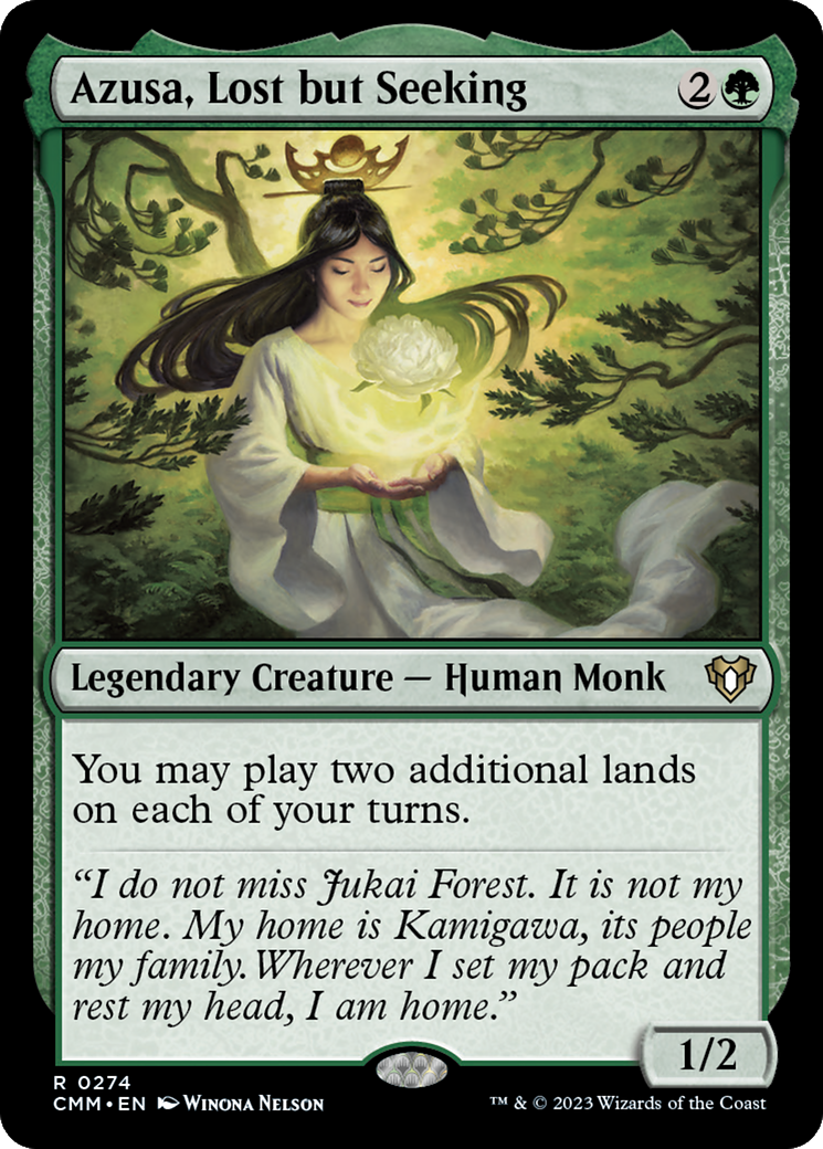 Azusa, Lost but Seeking (CMM-274) [Commander Masters] Foil MTG Single Wizards of the Coast