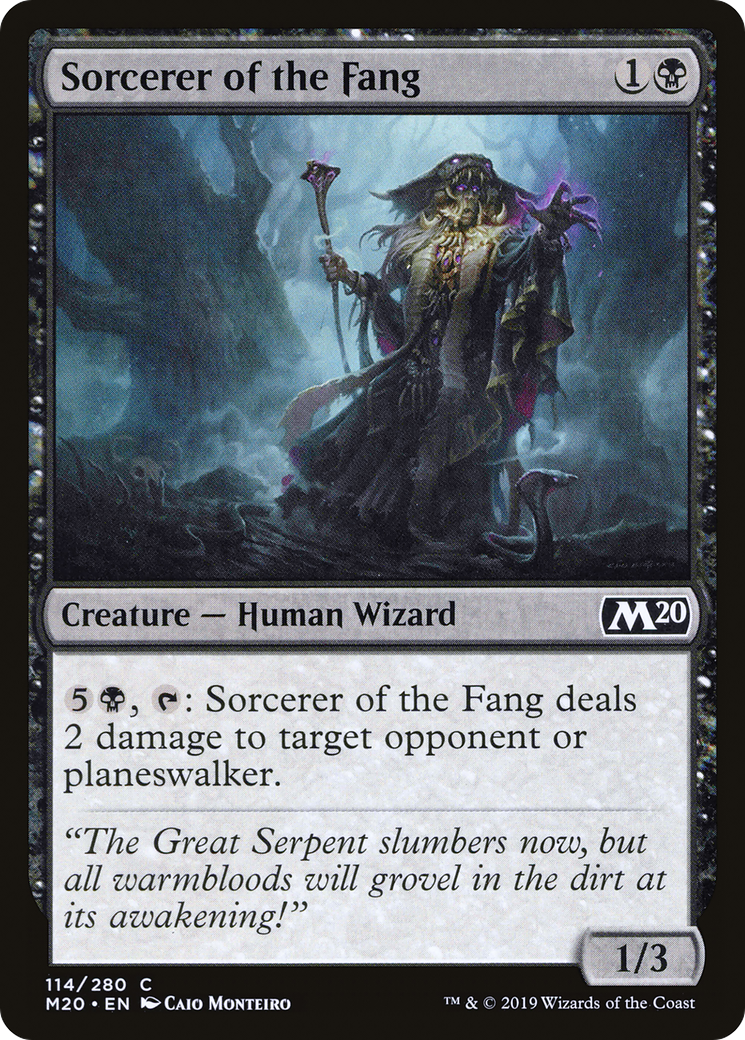 Sorcerer of the Fang (M20-114) [Core Set 2020] MTG Single Wizards of the Coast