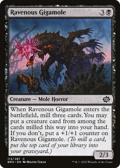 Ravenous Gigamole (BRO-113) [The Brothers' War] MTG Single Wizards of the Coast