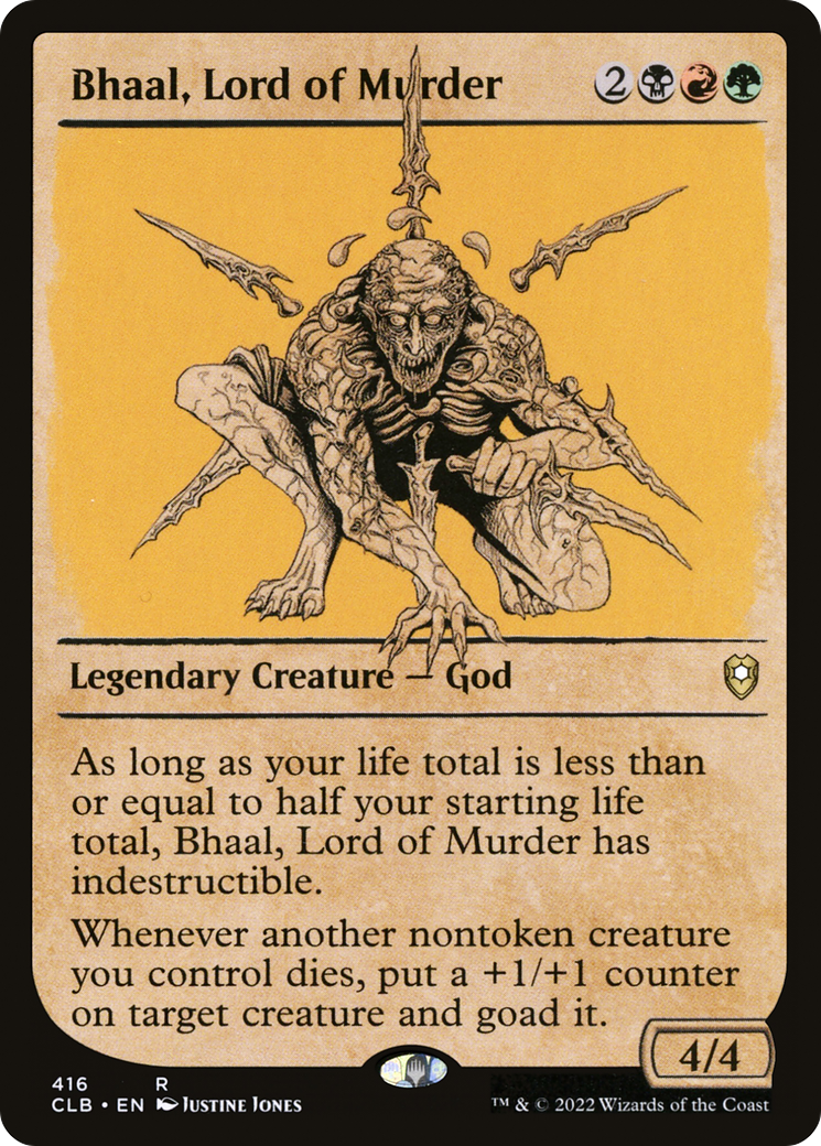 Bhaal, Lord of Murder (CLB-416) [Commander Legends: Battle for Baldur's Gate] (Showcase) Foil MTG Single Wizards of the Coast