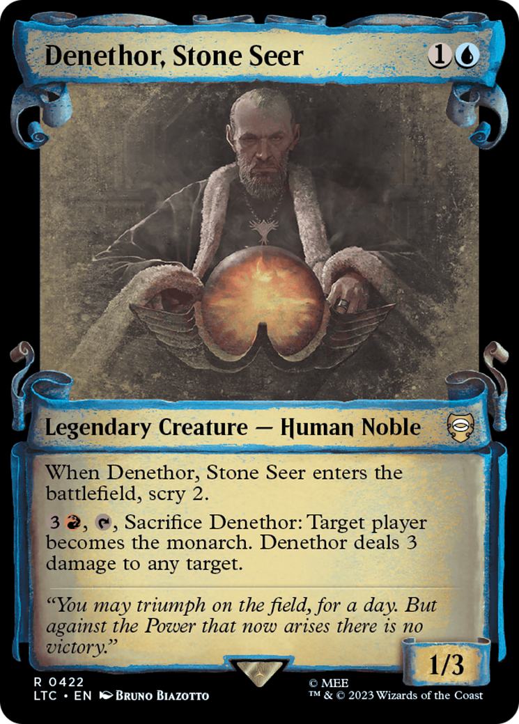 Denethor, Stone Seer (LTC-422) [Tales of Middle-earth Commander] (Showcase) MTG Single Wizards of the Coast