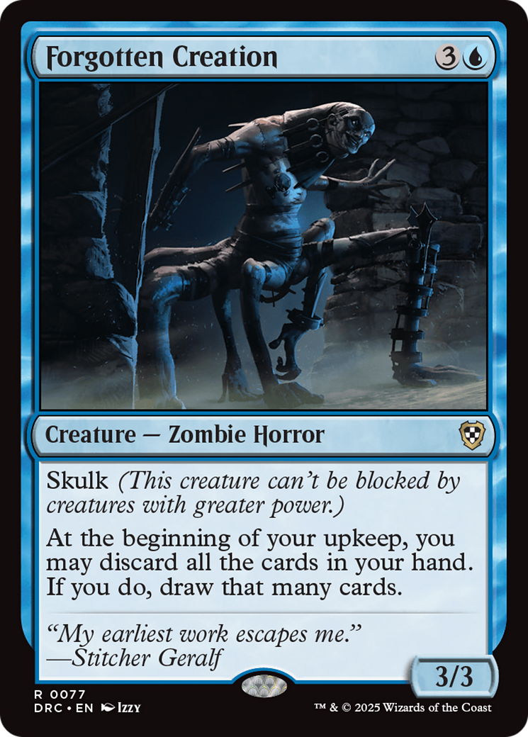 Forgotten Creation (DRC-077) [Commander: Aetherdrift] MTG Single Wizards of the Coast