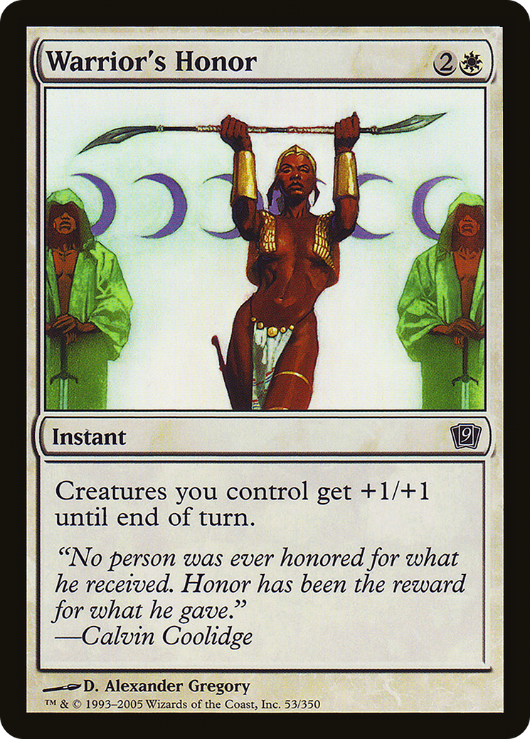 Warrior's Honor (9ED-053) [9th Edition] Foil MTG Single Wizards of the Coast