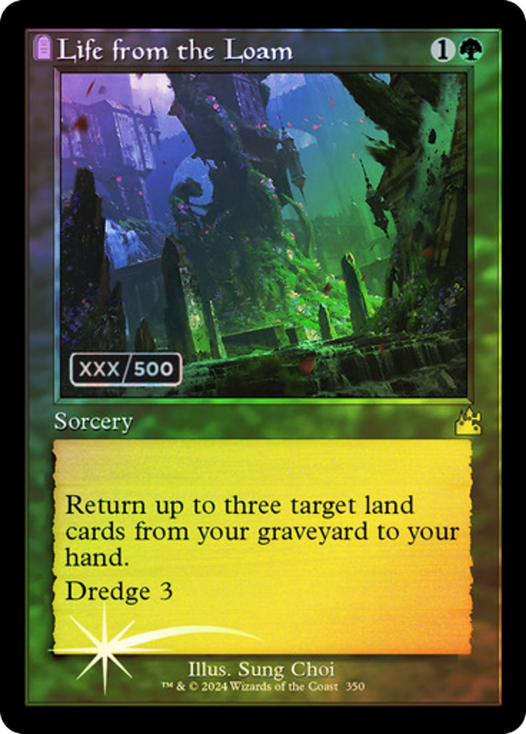 Life from the Loam (Serial Numbered) (RVR-350) [Ravnica Remastered] Foil MTG Single Wizards of the Coast