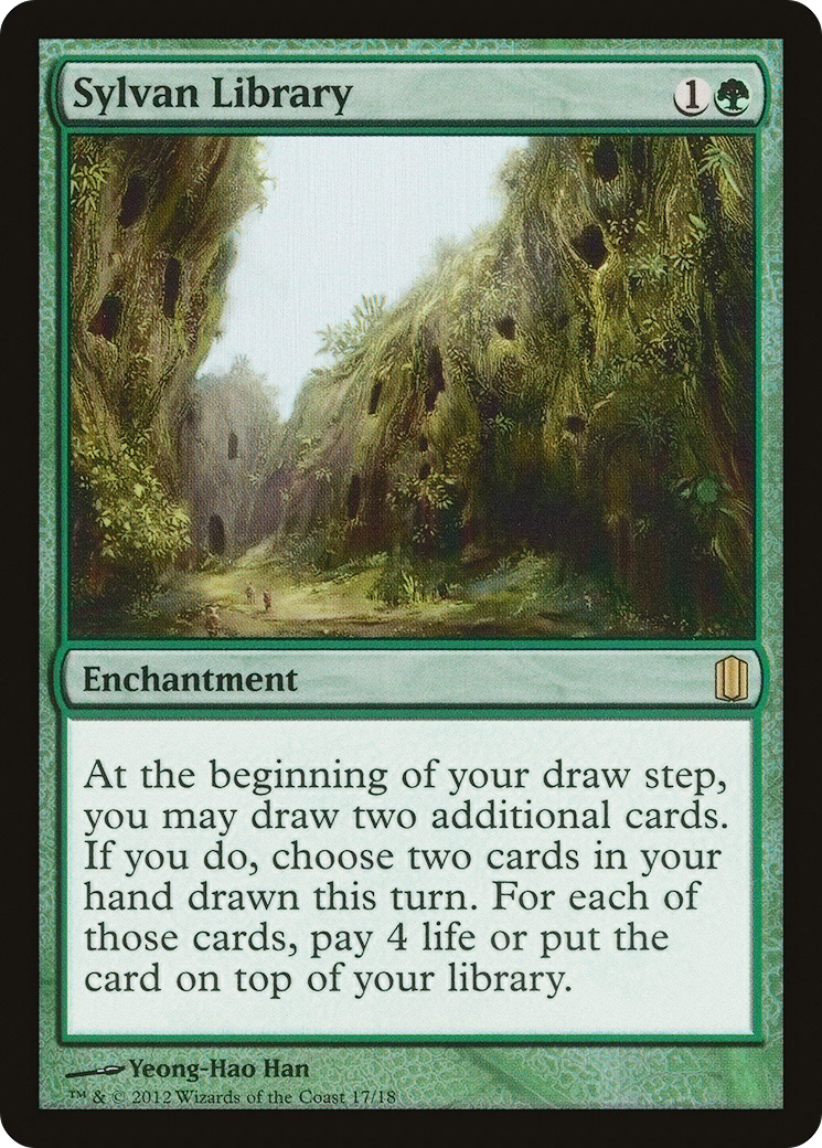 Sylvan Library (CM1-017) [Misc] Commander's Arsenal Foil MTG Single Wizards of the Coast