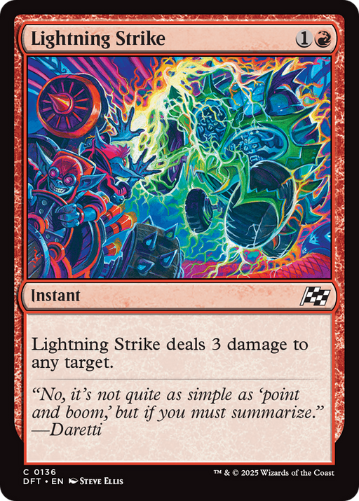 Lightning Strike (DFT-136) [Aetherdrift] Foil MTG Single Wizards of the Coast
