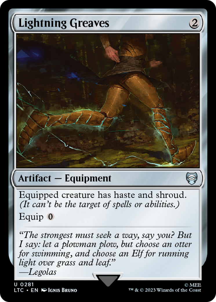 Lightning Greaves (LTC-281) [Tales of Middle-earth Commander] MTG Single Wizards of the Coast