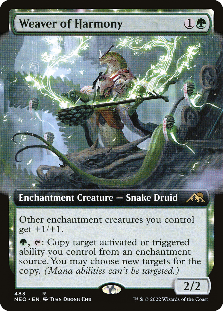 Weaver of Harmony (NEO-483) [Kamigawa: Neon Dynasty] (Extended Art) MTG Single Wizards of the Coast