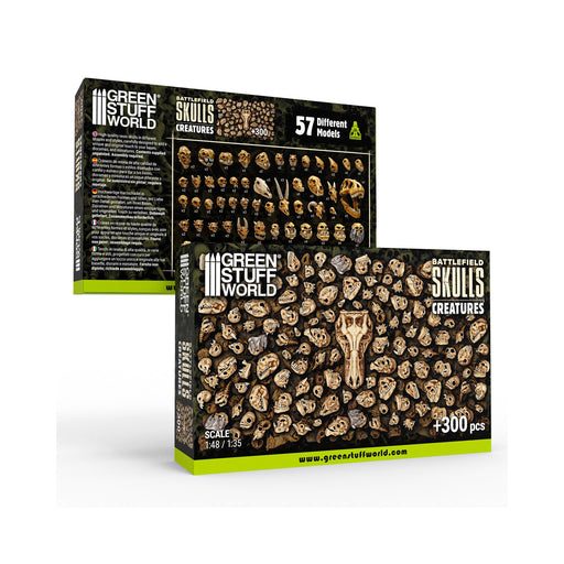 Green Stuff World: Battlefield Creature Skulls 1:48-1:35 Model Tools & Glue Green Stuff World