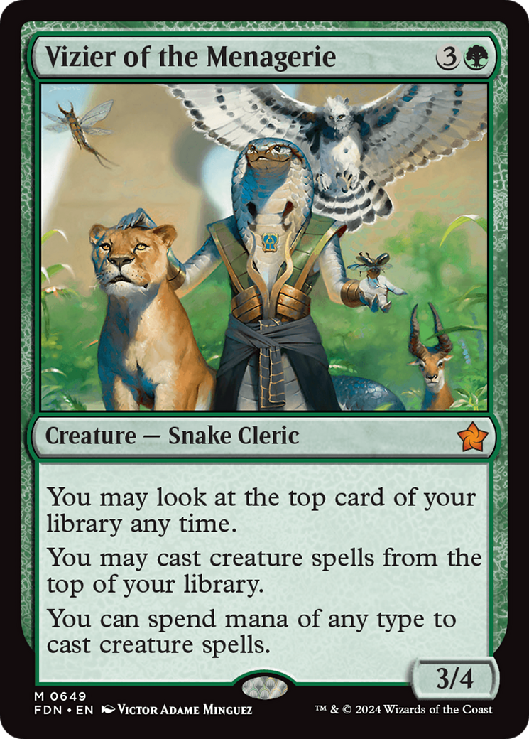 Vizier of the Menagerie (FDN-649) [Foundations] MTG Single Wizards of the Coast