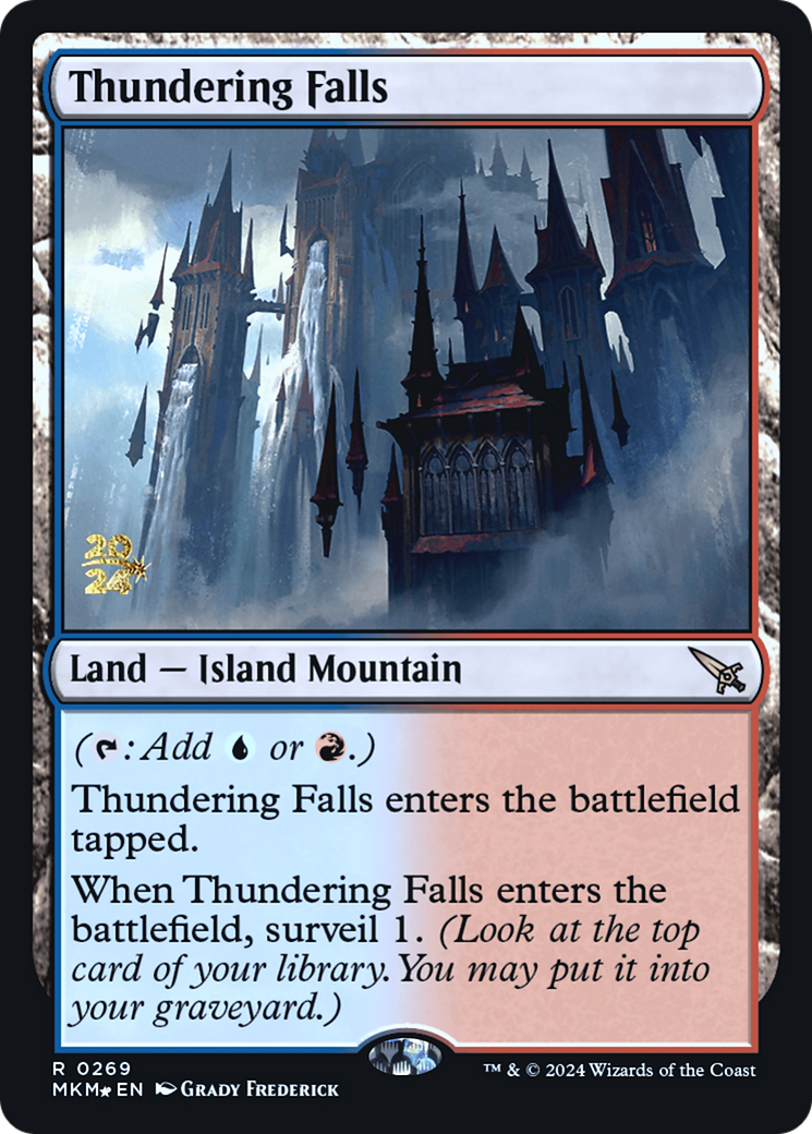 Thundering Falls (PRE-269) [Murders at Karlov Manor Promos] Foil MTG Single Wizards of the Coast