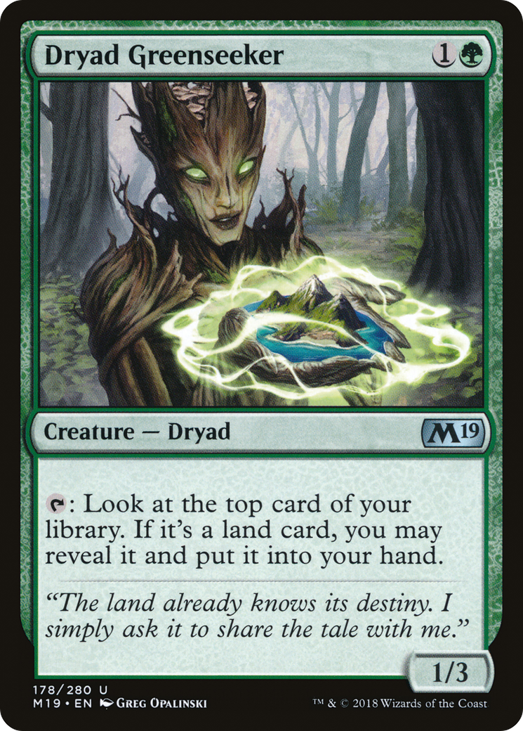 Dryad Greenseeker (M19-178) [Core Set 2019] Foil MTG Single Wizards of the Coast