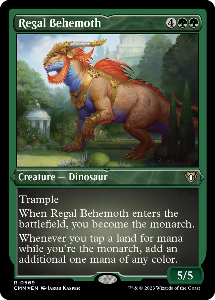 Regal Behemoth (CMM-569) [Commander Masters] Etched Foil MTG Single Wizards of the Coast