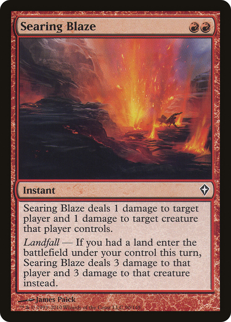 Searing Blaze (WWK-090) [Worldwake] Foil MTG Single Wizards of the Coast