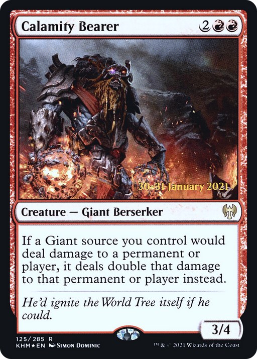 Calamity Bearer (PRE-125S) [Kaldheim Promos] Foil MTG Single Wizards of the Coast