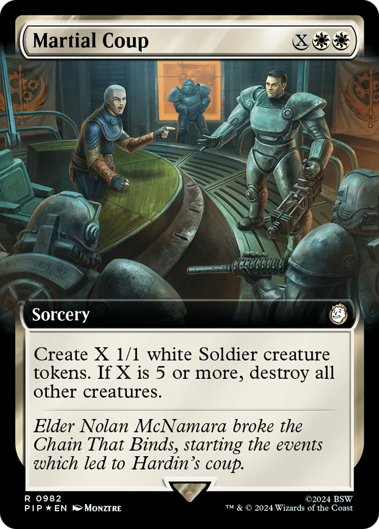 Martial Coup (Surge Foil) (PIP-982) [Fallout] (Extended Art) Foil MTG Single Wizards of the Coast