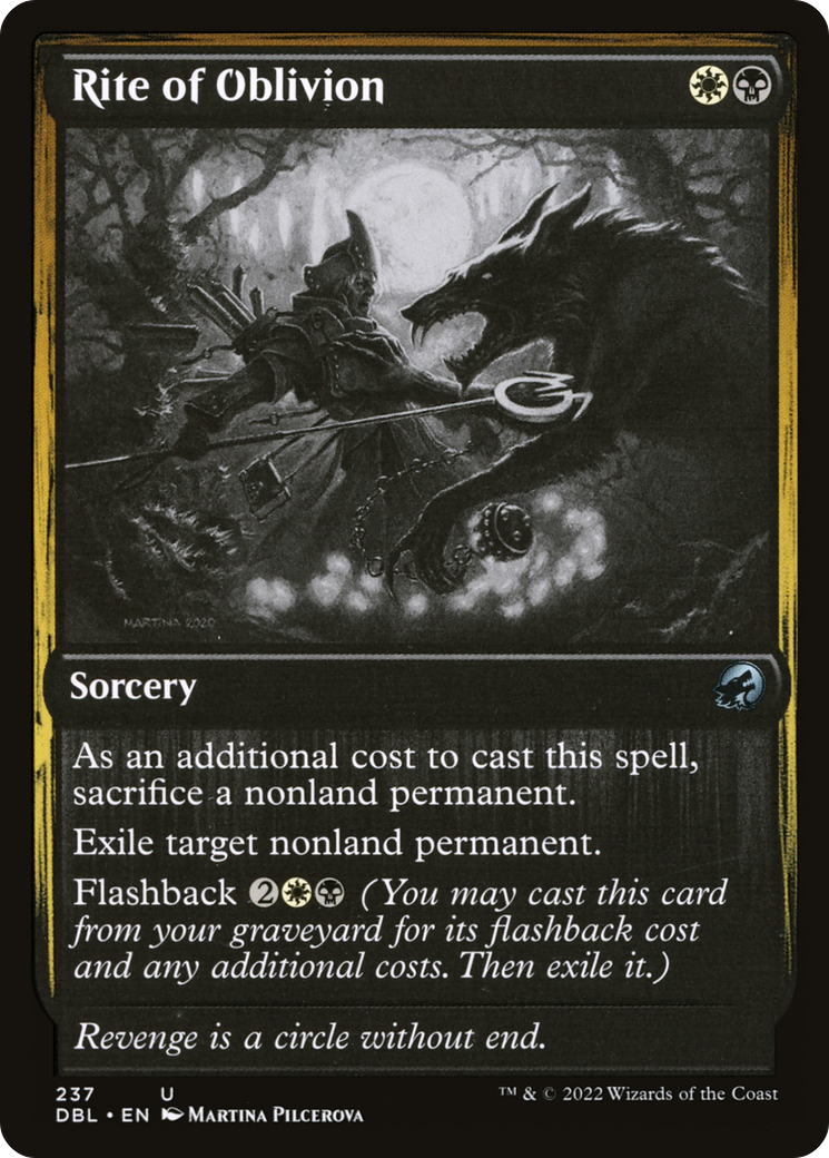 Rite of Oblivion (DBL-237) [Innistrad: Double Feature] MTG Single Wizards of the Coast