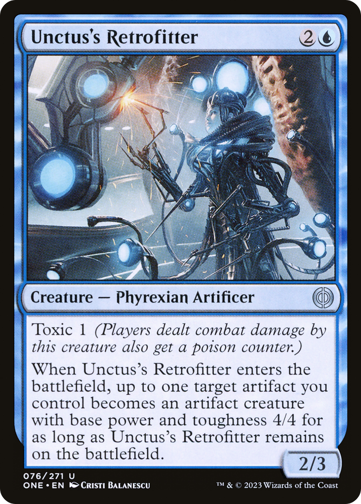 Unctus's Retrofitter (ONE-076) [Phyrexia: All Will Be One] Foil MTG Single Wizards of the Coast