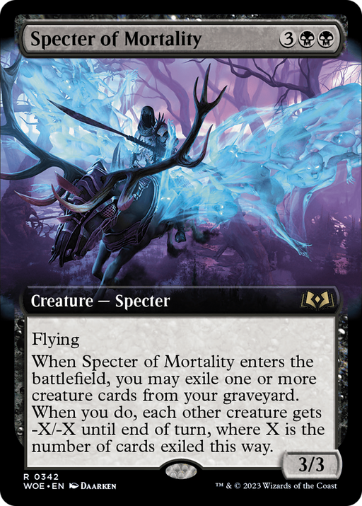 Specter of Mortality (WOE-342) [Wilds of Eldraine] (Extended Art) Foil MTG Single Wizards of the Coast