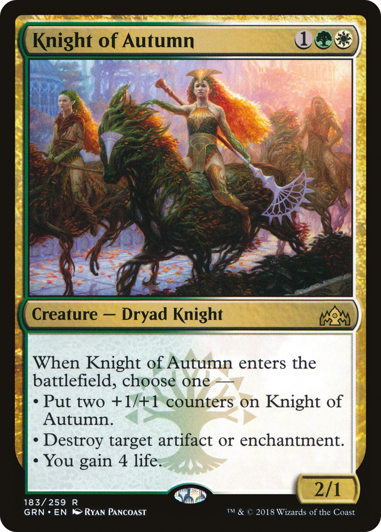 Knight of Autumn (GRN-183) [Guilds of Ravnica] Foil MTG Single Wizards of the Coast