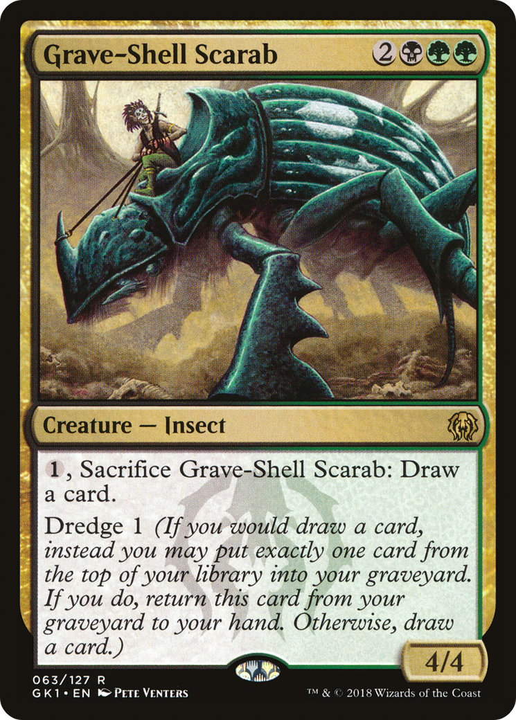 Grave-Shell Scarab (GR1-063) [Misc] GRN Guild Kit MTG Single Wizards of the Coast