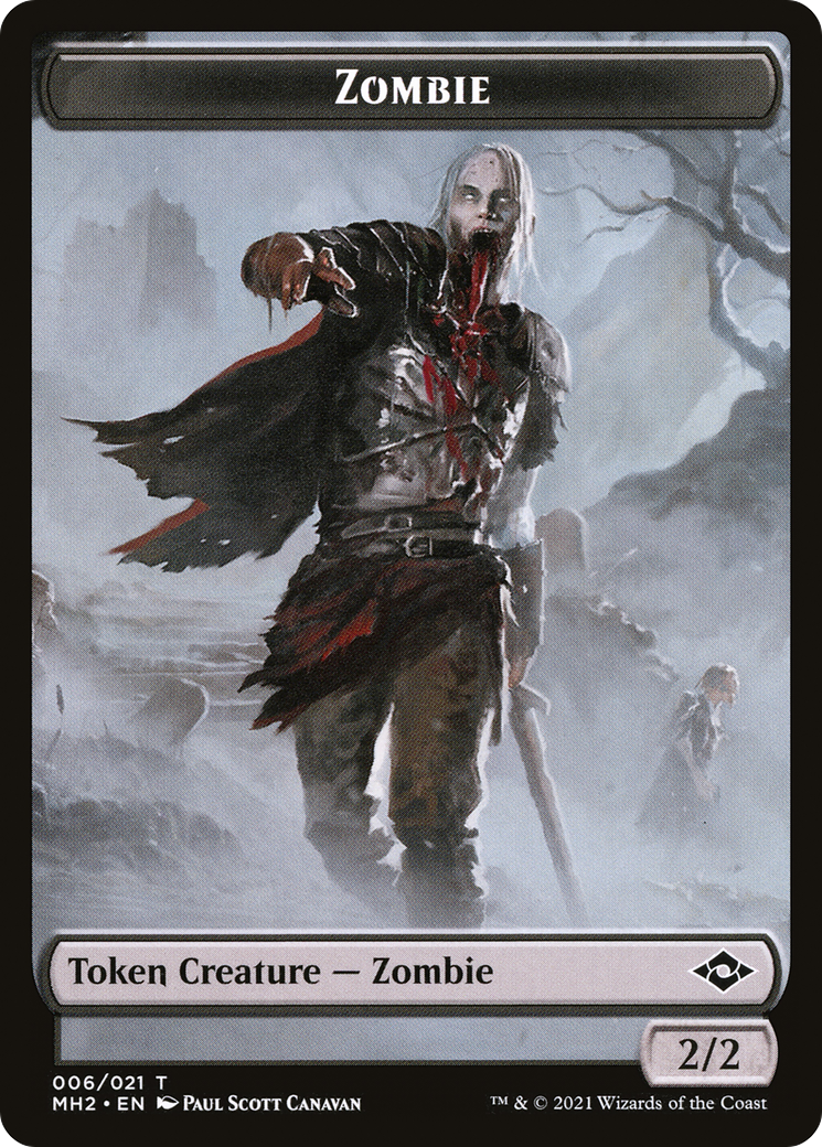 Zombie (TMH2-006) [Tokens] Modern Horizons 2 Tokens MTG Single Wizards of the Coast
