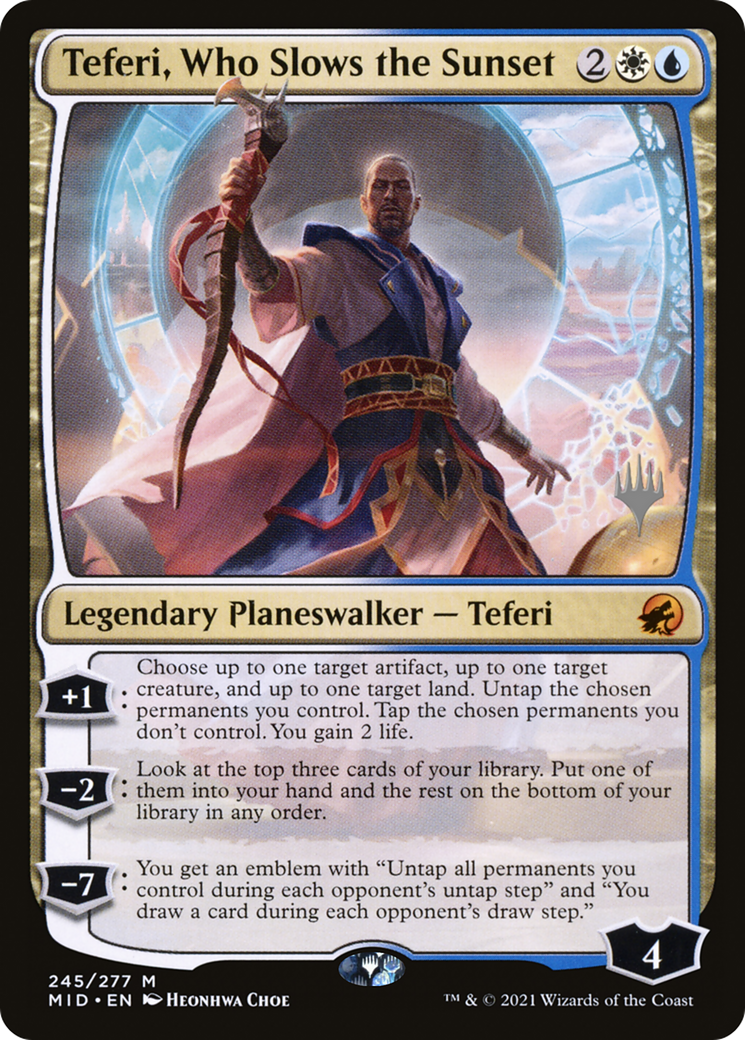 Teferi, Who Slows the Sunset (PPMID-245) [Innistrad: Midnight Hunt Promos] Foil MTG Single Wizards of the Coast