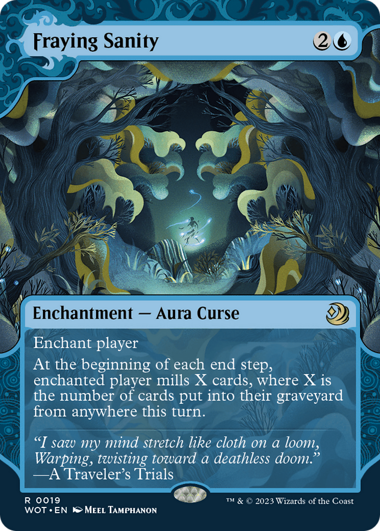 Fraying Sanity (WOT-019) [Wilds of Eldraine: Enchanting Tales] (Showcase) (Borderless) Foil MTG Single Wizards of the Coast