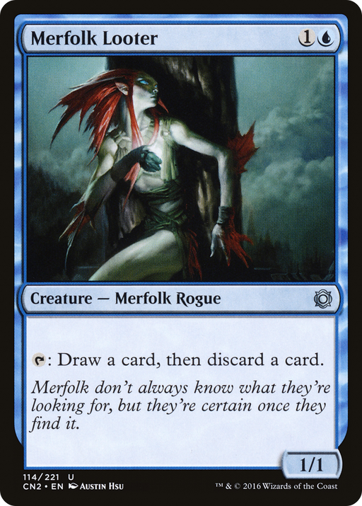 Merfolk Looter (CN2-114) [Conspiracy: Take the Crown] MTG Single Wizards of the Coast