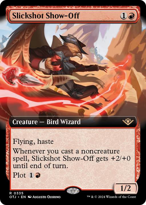 Slickshot Show-Off (OTJ-335) [Outlaws of Thunder Junction] (Extended Art) Foil MTG Single Wizards of the Coast