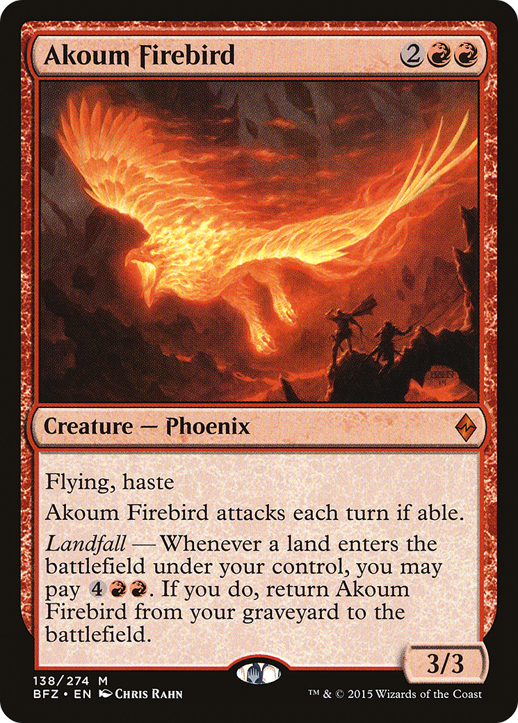 Akoum Firebird (BFZ-138) [Battle for Zendikar] MTG Single Wizards of the Coast