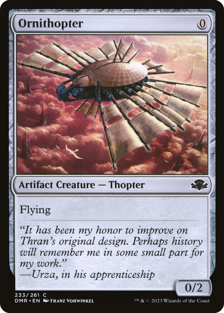Ornithopter (DMR-233) [Dominaria Remastered] Foil MTG Single Wizards of the Coast