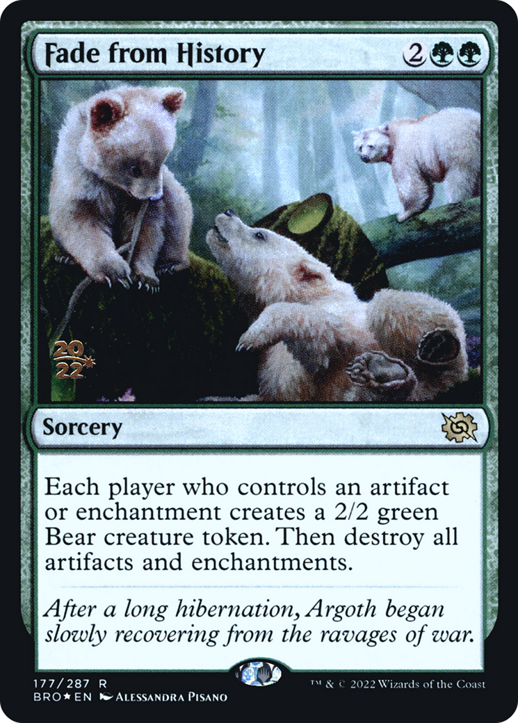 Fade from History (PRE-177S) [The Brothers' War Promos] Foil MTG Single Wizards of the Coast