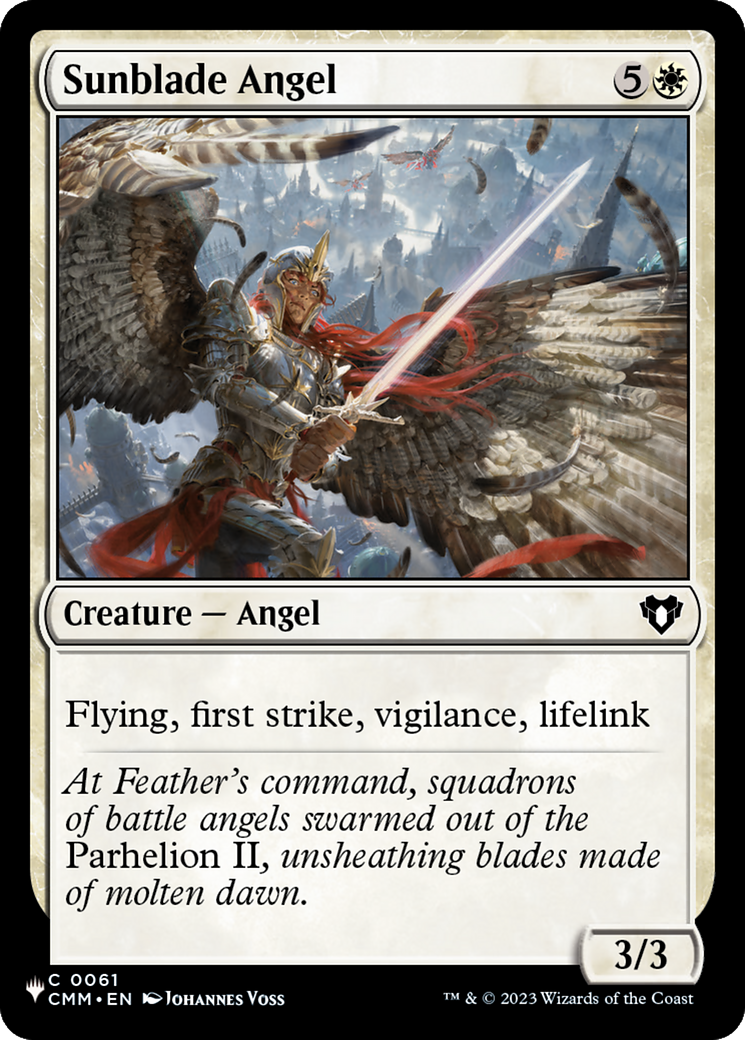 Sunblade Angel (LIST-CMM-61) [Mystery Booster] The List MTG Single Wizards of the Coast