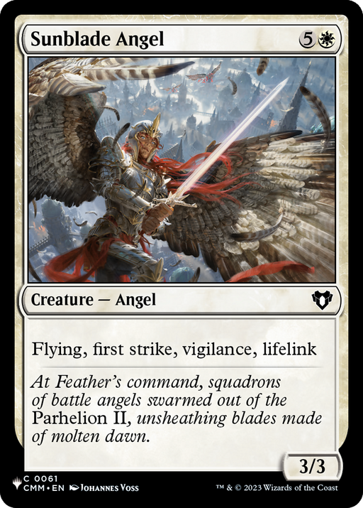 Sunblade Angel (LIST-CMM-61) [Mystery Booster] The List MTG Single Wizards of the Coast