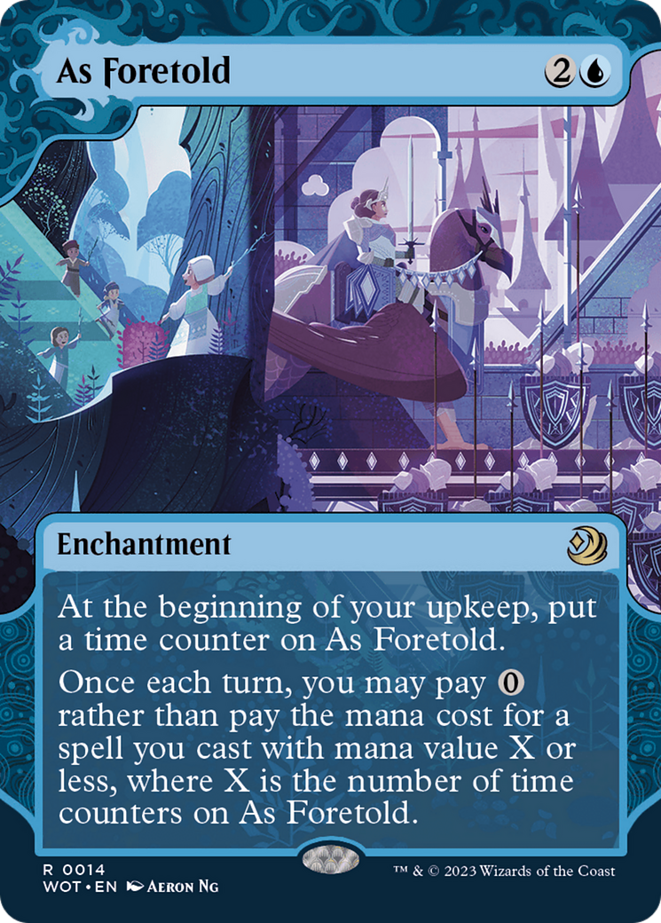 As Foretold (WOT-014) [Wilds of Eldraine: Enchanting Tales] (Showcase) (Borderless) Foil MTG Single Wizards of the Coast