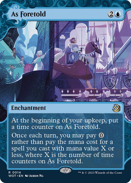 As Foretold (WOT-014) [Wilds of Eldraine: Enchanting Tales] (Showcase) (Borderless) MTG Single Wizards of the Coast
