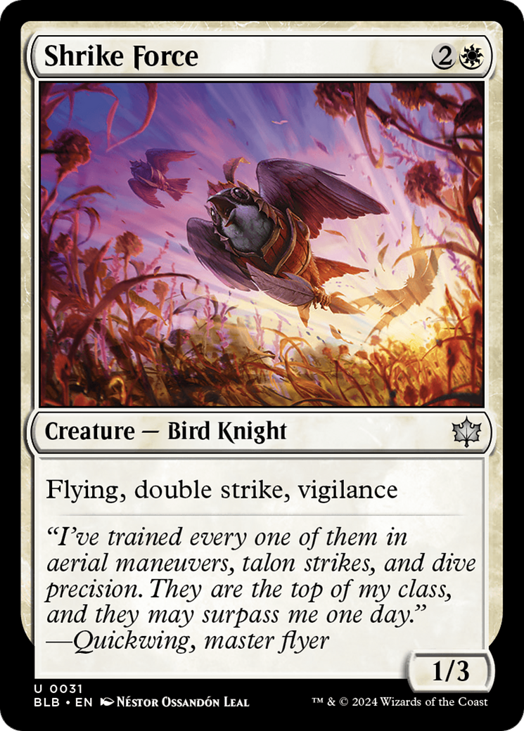 Shrike Force (BLB-031) [Bloomburrow] MTG Single Wizards of the Coast