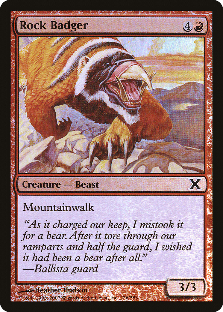 Rock Badger (10E-226★) [Tenth Edition] Foil MTG Single Wizards of the Coast