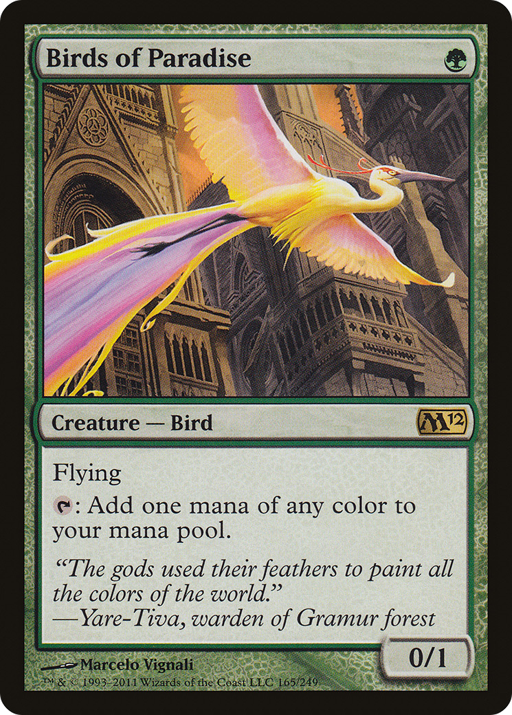 Birds of Paradise (M12-165) [Magic 2012] MTG Single Wizards of the Coast