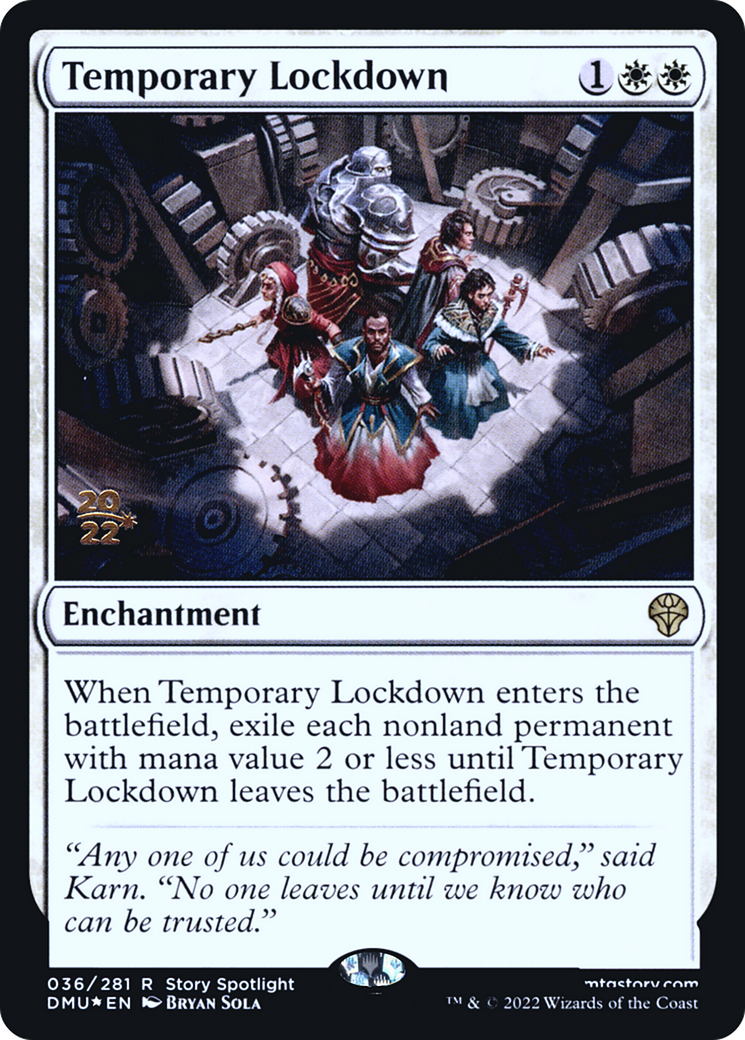 Temporary Lockdown (PRE-036) [Dominaria United Promos] Foil MTG Single Wizards of the Coast