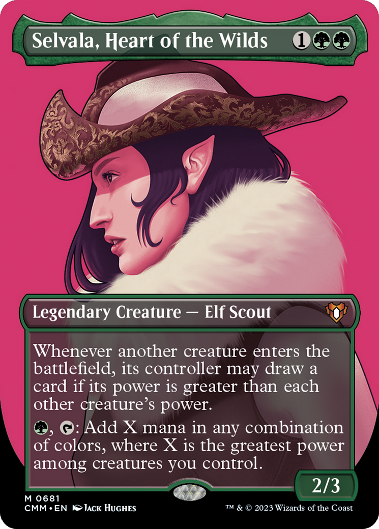 Selvala, Heart of the Wilds (CMM-681) [Commander Masters] (Borderless) Foil MTG Single Wizards of the Coast