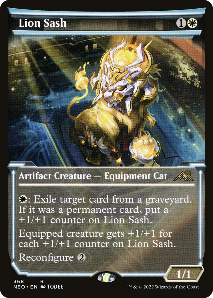 Lion Sash (NEO-368) [Kamigawa: Neon Dynasty] (Showcase) Foil MTG Single Wizards of the Coast