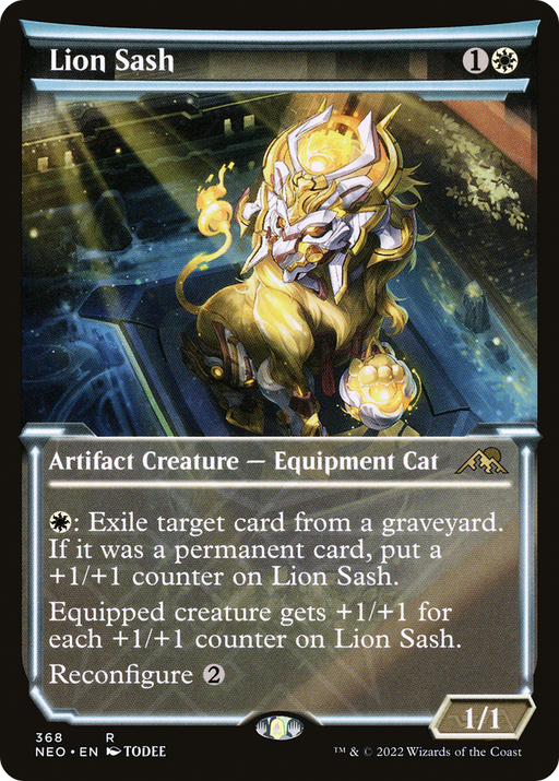 Lion Sash (NEO-368) [Kamigawa: Neon Dynasty] (Showcase) MTG Single Wizards of the Coast