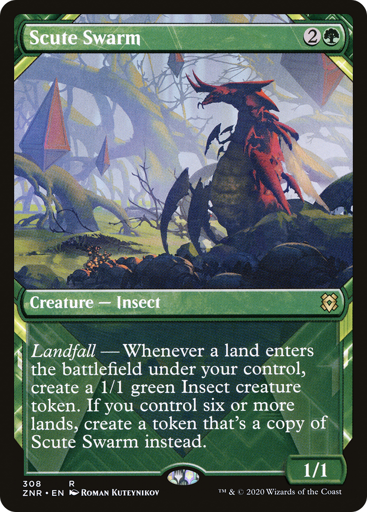 Scute Swarm (ZNR-308) [Zendikar Rising] (Showcase) Foil MTG Single Wizards of the Coast