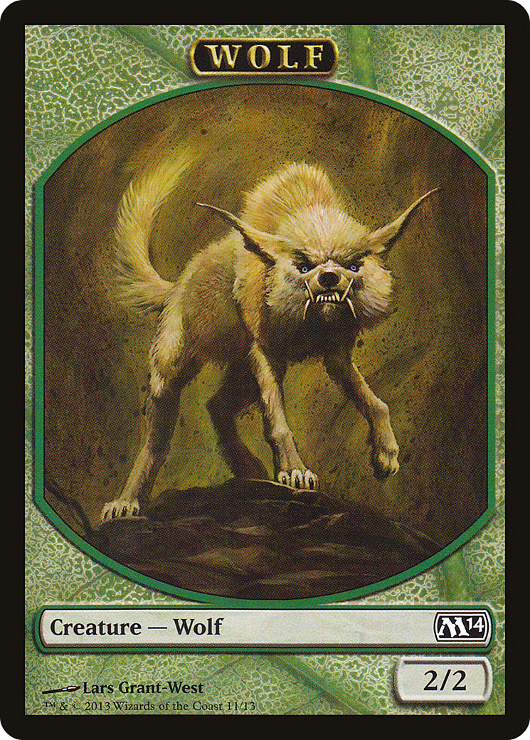 Wolf Token (M14-011) [Tokens] Magic 2014 Tokens MTG Single Wizards of the Coast