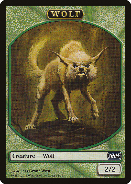 Wolf Token (M14-011) [Tokens] Magic 2014 Tokens MTG Single Wizards of the Coast