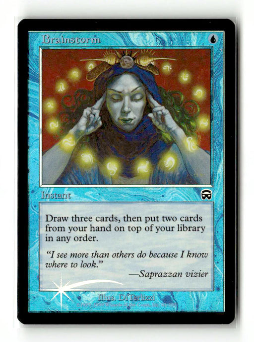 Brainstorm [Mercadian Masques] Foil - Scan (LB-095) High End MTG Single Magic: The Gathering