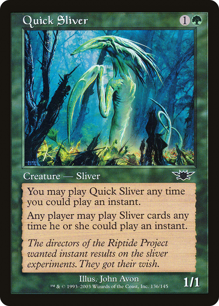 Quick Sliver (LGN-136) [Legions] MTG Single Wizards of the Coast